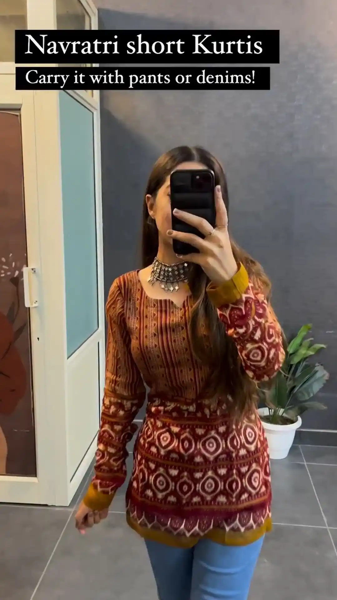 Maroon Cotton Printed Kurti for Women.png